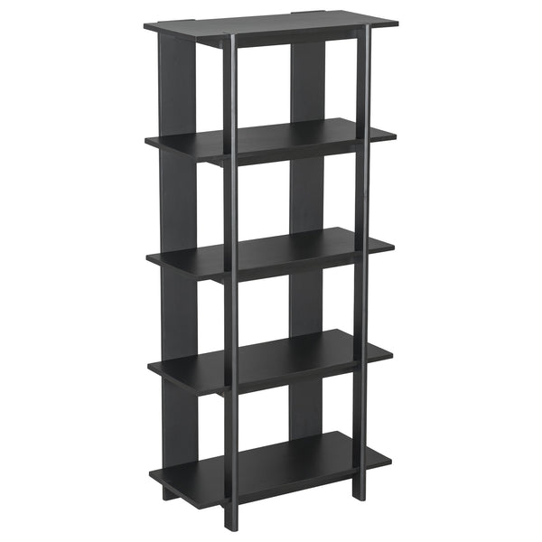 English Elm Christopher Knight Home® - 4-Tier Acacia Wood Bookcase with Anti-Tip Kit, Heavy-Duty Open Shelves Holds 120 lbs Each, Sleek Storage Solution Ebonized Finish N758P294084E