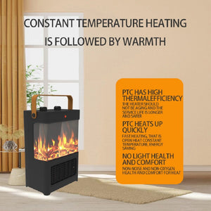 English Elm Electric Fireplace Heater with 3d Led Flame Effect 1500w Portable Indoor Warmth W2710P223281