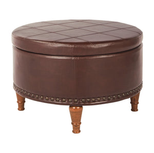 OSP Home Furnishings Alloway Storage Ottoman Espresso