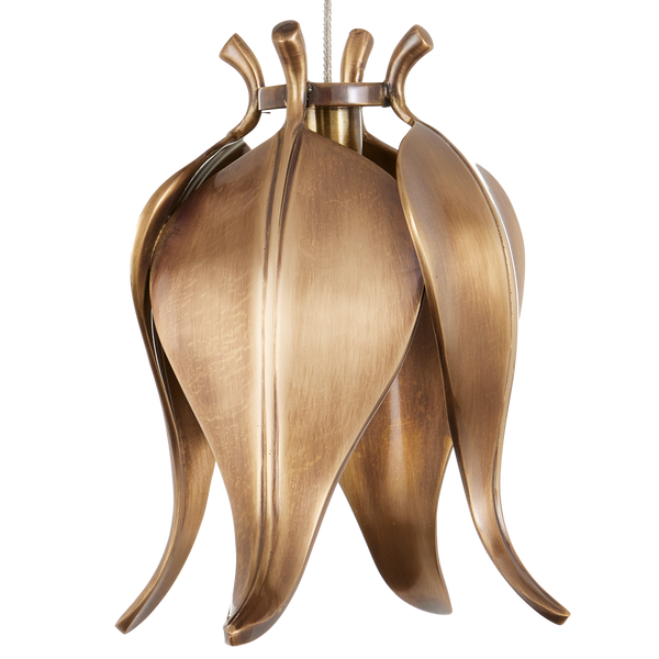 Iota 15-Light Multi-Drop Pendant - Elegant Antique Brass Fixture with Luminous Silver Canopy Design