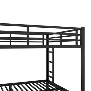 English Elm Metal Queen Over Queen Bunk Bed For Teens & Adults - Sturdy, Space-Saving, Noise-Reducing Design! W1580S00488