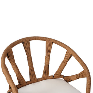 English Elm U_Style Modern Outdoor Dining Set with PE Rattan Chairs & Durable Plastic Wood Table, Sturdy Dark yellow WY000438AAO