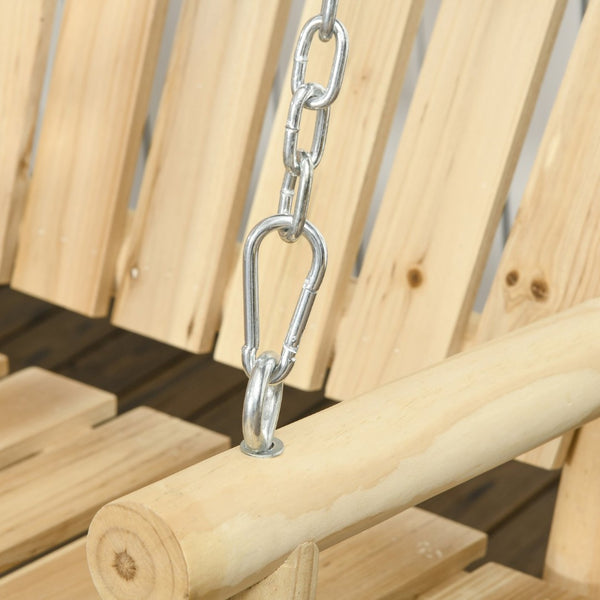 English Elm Outsunny 2-Seater Porch Swing - Durable Hanging Bench With Adjustable Chains For Decks & Patios W2225P217701-GIGA