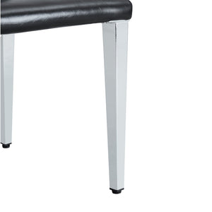 English Elm Table 7-Piece Modern Dining Set With Glass Top, Artistic Mdf Legs, And 6 Comfortable Pu Chairs W1151S03803-GIGA