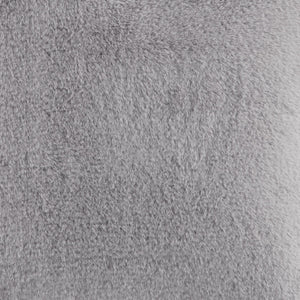 JLA Home Croscill - Solid Faux Fur Square Pillow — Luxurious Plush Accent for Sofa, Chair or Bed, Cozy Durable Texture Grey CC30-0031