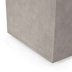 English Elm Christopher Knight Home® - MGO Modern Tank Holder Side Table with Polished Ceramic Top, Lightweight Concrete, 16"x16"x20" 67016.00LGRY
