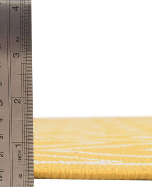 Unique Loom Outdoor Trellis Kafes Machine Made Geometric Rug Yellow, Ivory 5' 3" x 8' 0"