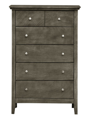 English Elm Hammond Elegant Silver Champagne Dresser with Dovetail Drawers, Soft-Close Hardware, Durable Veneer Finish Gray 52 L x 35 W x 21 H B078108312