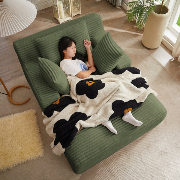 English Elm Oversized Chaise Lounge Chair - Plush Corduroy Sofa, No Assembly, Comfy Modern Accent For Any Space W2339P320218-GIGA