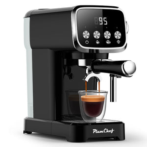 English Elm 20bar Slim Espresso Machine with Steam Wand Cup Warmer and 43oz Detachable Tank W1002P414529