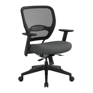 OSP Home Furnishings Air Grid Ergonomic Mesh Office Chair with Lumbar Support and Greenguard Certified Airflow Icon Grey 5500SL-226