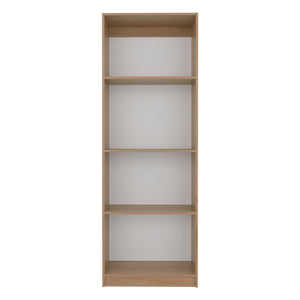 English Elm Verdi 5-Shelf Bookcase in Macadamia & White – Engineered Wood, Modern Durable Storage for Home Office B092P315584