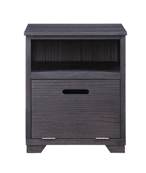 English Elm Kamilia Antique Black End Table with Drop-Down Door & Open Compartment, Pine Veneer, Timeless Charm B2726P244374