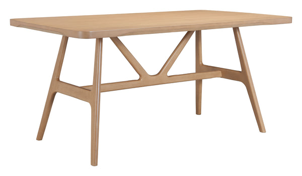 Zuo Modern Rovina Dining Table Natural - Sleek Rubberwood Design For Modern Dining Spaces & Special Occasions Natural Rubberwood 110508-zuo-modern