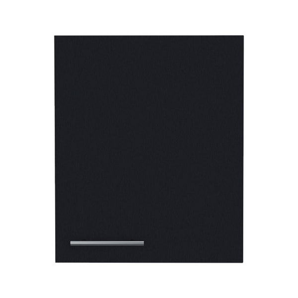 English Elm Wall Cabinet Dennard Black Engineered Wood, Wall-Mounted Kitchen Storage with 2 Shelves, Sleek Handle, Compact Durable Design B092P238703