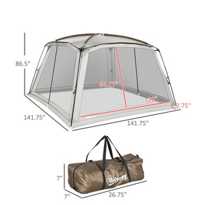 English Elm Outsunny Mesh Screen House Tent Uv50 Canopy Shelter for Camping Patio Gatherings W2225P200597