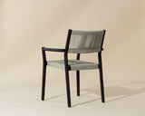 Kavala Stackable Dining Armchair - Set of 2 - Charcoal 111559  Sunpan