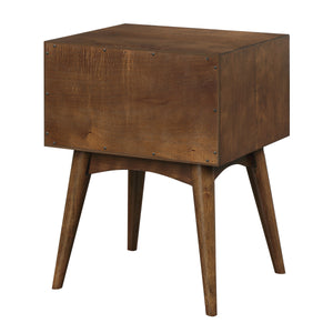 OSP Home Furnishings Copenhagen Accent Table w/Drawer Walnut