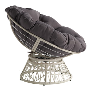 OSP Home Furnishings Papasan Chair Grey