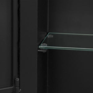 English Elm Rectangle LED Medicine Cabinet Mirror with Soft Touch Light, Magnetic Accessories, Tempered Shelves, Wall-Mounted Storage Black W688P210792