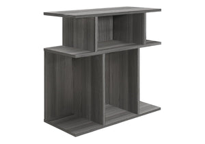 English Elm Accent Table Two Tier Narrow Black Laminate Metal Legs Modern Living Room Bedside B2710P219057