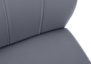 English Elm Dining Chair Set Of 2 - Modern Upholstered Grey Faux Leather With Black Metal Base For Dining Room B2710P218826