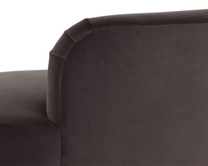 Sunpan Cassey Bench – Contemporary Curved Design with Gold Stainless Steel Base for Stunning Home Appeal Meg Ash