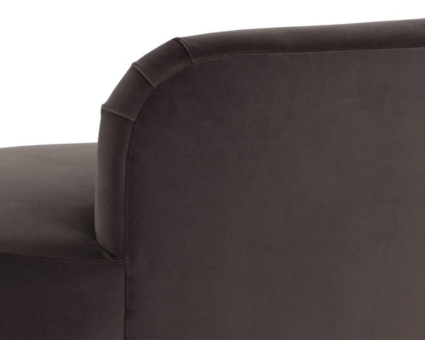 Sunpan Cassey Bench – Contemporary Curved Design with Gold Stainless Steel Base for Stunning Home Appeal Meg Ash