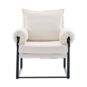 English Elm Adjustable ergonomic recliner chair with 6-position 90°–180° support for lumbar comfort and versatile use White W2311P357154