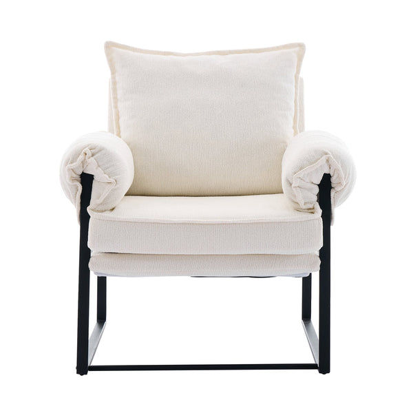 English Elm Adjustable ergonomic recliner chair with 6-position 90°–180° support for lumbar comfort and versatile use White W2311P357154