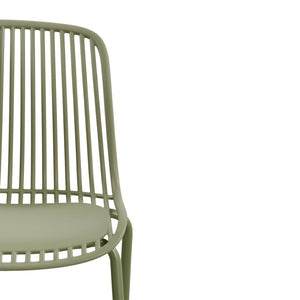 English Elm Eldred Outdoor Stackable Dining Chairs Set of 2 Uv Resistant Patio Seating Sage Green N776P390471G