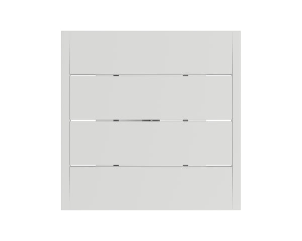 Sunpan Merano Bistro Table – Modern Aluminum Design with Sleek Lines, Weather-Resistant & Stylish Appeal White