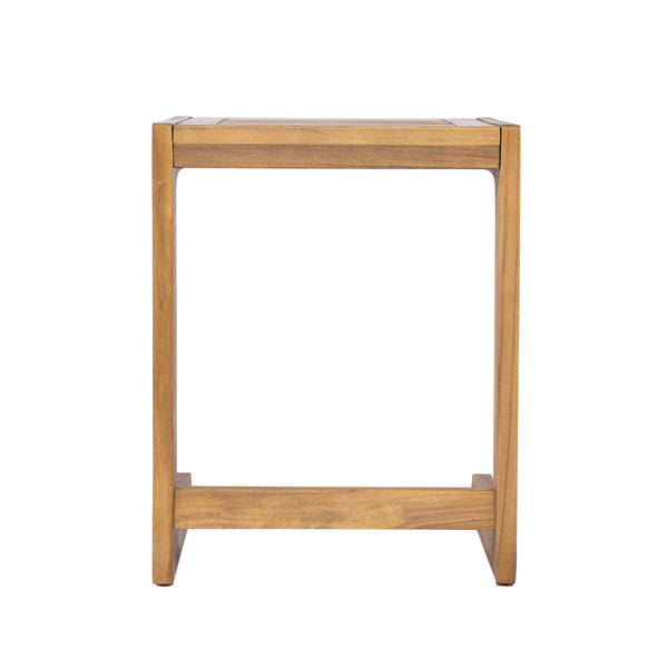 English Elm Christopher Knight Home® - Ashwell Acacia Wood Side Table Teak C-Shape Minimalist Sofa End Table Portable Workspace, Durable N775P278102T