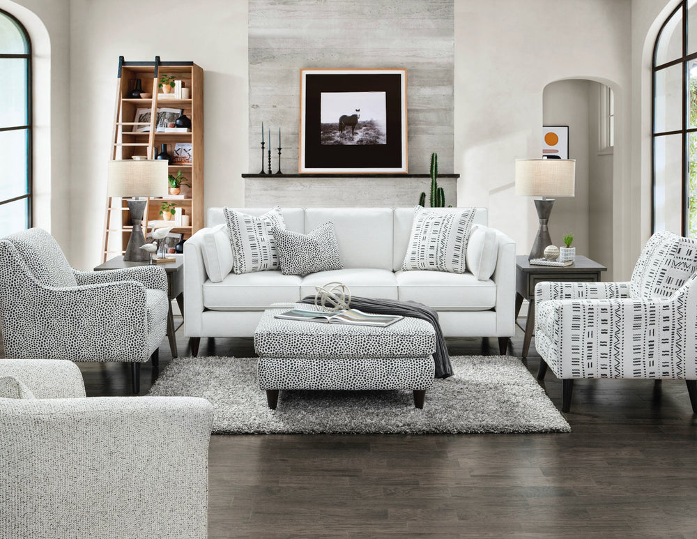 Fusion Winston Chit Chat Domino Swivel Accent Chair – Stylish Black/White Design For Ultimate Comfort Black,White Ws,98% Polypropylene,2% Polyester 53-02s Chit Chat Domino Swivel Chair