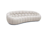 VIG Furniture Divani Casa Yolonda - Modern Curved Beige Fabric Sofa VGEV2126C-SOFA-C-01