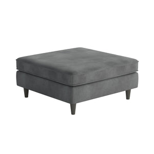 Fusion Bella Asphalt Cocktail Ottoman - Stylish, Durable Padded Centerpiece For Family Friendly Living Spaces Grey W,100% Polyester 170-c Bella Asphalt 38" Square Cocktail Ottoman
