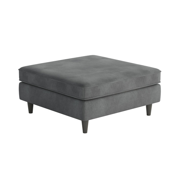 Fusion Bella Asphalt Cocktail Ottoman - Stylish, Durable Padded Centerpiece For Family Friendly Living Spaces Grey W,100% Polyester 170-c Bella Asphalt 38" Square Cocktail Ottoman