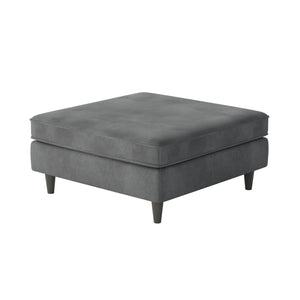 Fusion Bella Asphalt Cocktail Ottoman - Stylish, Durable Padded Centerpiece For Family Friendly Living Spaces Grey W,100% Polyester 170-c Bella Asphalt 38" Square Cocktail Ottoman