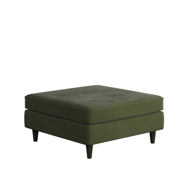 Fusion Bella Forrest Stylish Cocktail Ottoman - Padded Centerpiece For Versatile Seating And Relaxation Green W,100% Polyester 170-c Bella Forrest Cocktail Ottoman