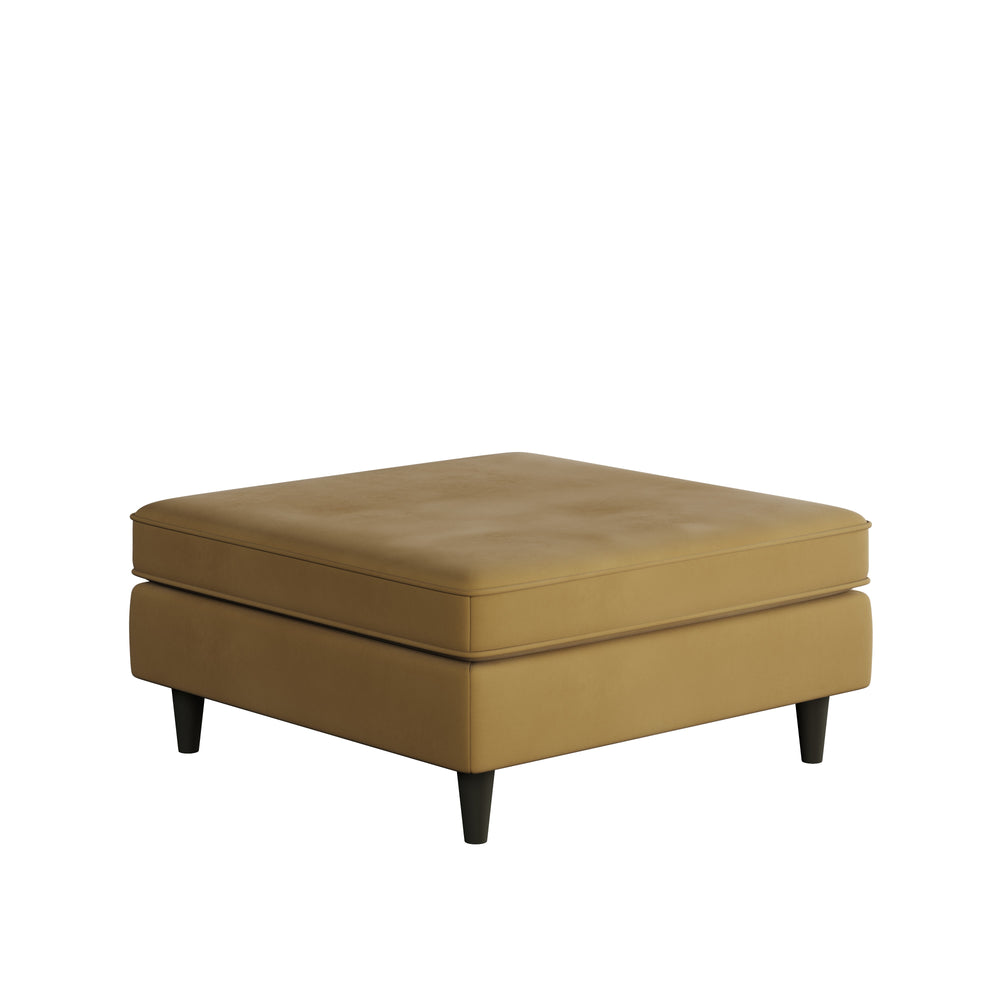 Fusion Bella Harvest Cocktail Ottoman - Stylish & Safe Padded Centerpiece For Living Room & Kids' Play Area Gold W,100% Polyester 170-c Bella Harvest Cocktail Ottoman