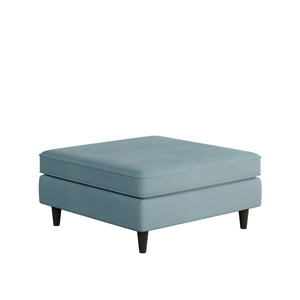 Fusion Bella Skylight Cocktail Ottoman - Stylish, Durable Padded Centerpiece With Fun Pattern & Coffee Legs Blue W,100% Polyester 170-c Bella Skylight Cocktail Ottoman