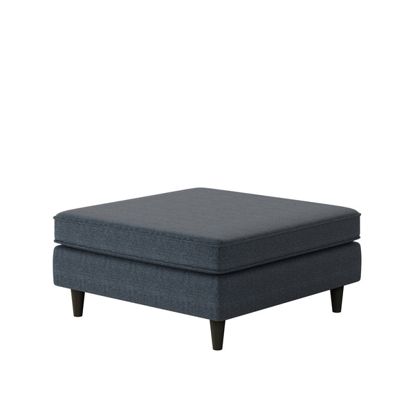Fusion Theron Indigo Cocktail Ottoman - Stylish Padded Centerpiece For Living Rooms, Safe For Kids Blue Ws,100% Polyester 170-c Theron Indigo Cocktail Ottoman