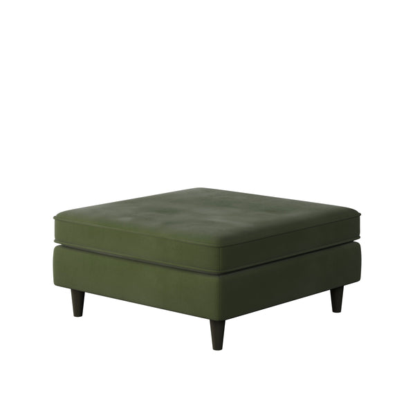 Fusion Bella Forrest Stylish Cocktail Ottoman - Padded Centerpiece For Versatile Seating And Relaxation Green W,100% Polyester 170-c Bella Forrest Cocktail Ottoman