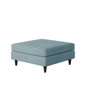 Fusion Bella Skylight Cocktail Ottoman - Stylish, Durable Padded Centerpiece With Fun Pattern & Coffee Legs Blue W,100% Polyester 170-c Bella Skylight Cocktail Ottoman