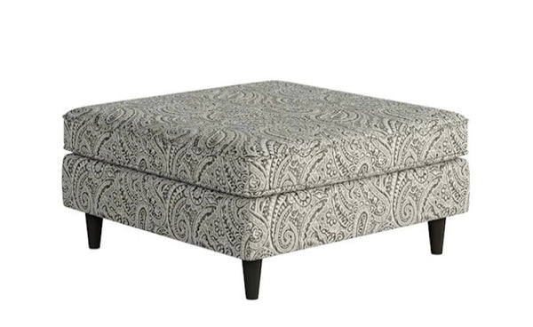 Fusion Regency Iron Cocktail Ottoman - Stylish Grey Padded Centerpiece For Versatile Living Room Use Grey Ws ,100% Polypropylene 170-c Regency Iron Cocktail Ottoman