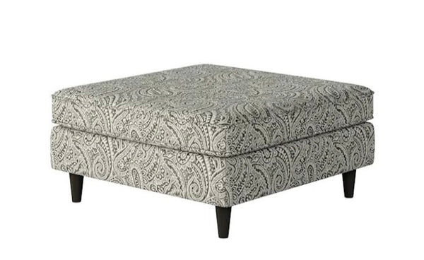 Fusion Regency Iron Cocktail Ottoman - Stylish Grey Padded Centerpiece For Versatile Living Room Use Grey Ws ,100% Polypropylene 170-c Regency Iron Cocktail Ottoman