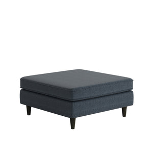Fusion Theron Indigo Cocktail Ottoman - Stylish Padded Centerpiece For Living Rooms, Safe For Kids Blue Ws,100% Polyester 170-c Theron Indigo Cocktail Ottoman