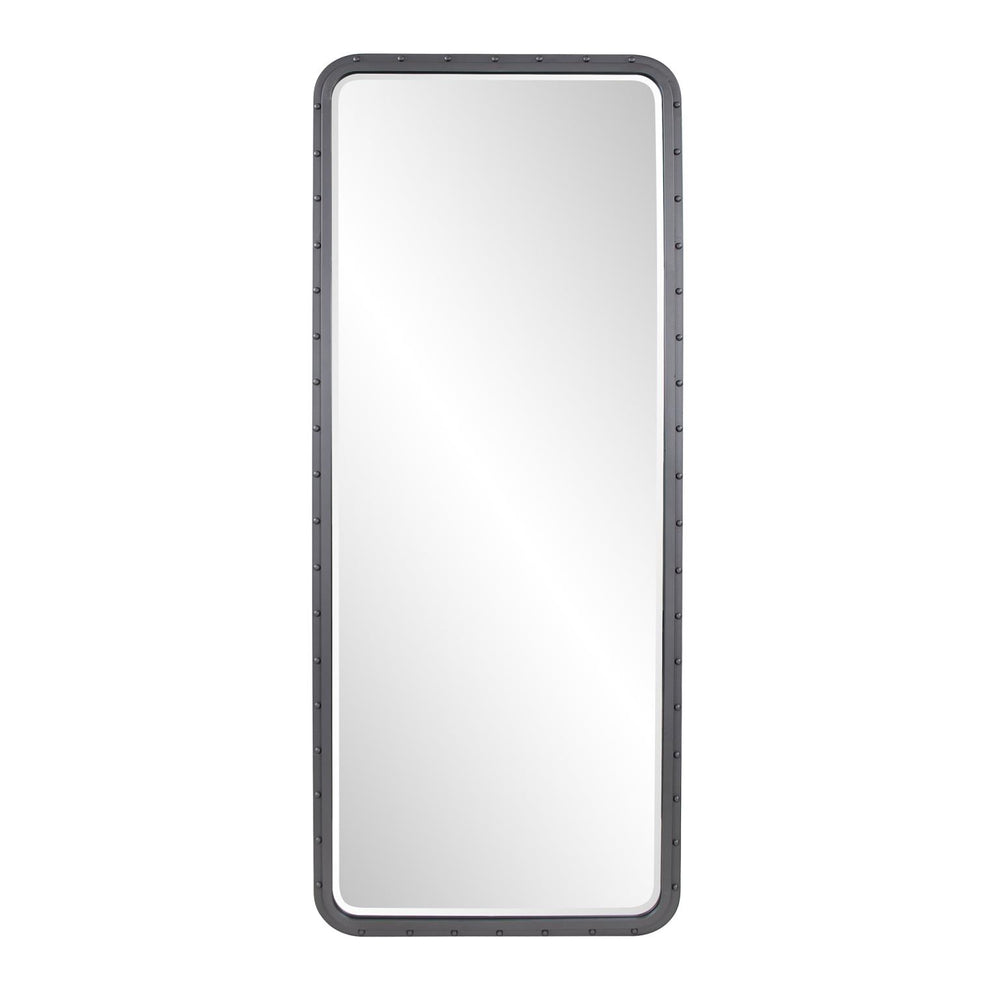Howard Elliott Fordham Industrial Mirror - Stylishly Crafted With Riveted Metal Frames For A Modern Home Appeal Gray Metal 170012-howard-elliott