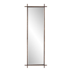 Howard Elliott Isarno Industrial Dressing Mirror With Antique Bronze Iron Frame - Versatile Home Accent Piece Brown Metal 170022-howard-elliott