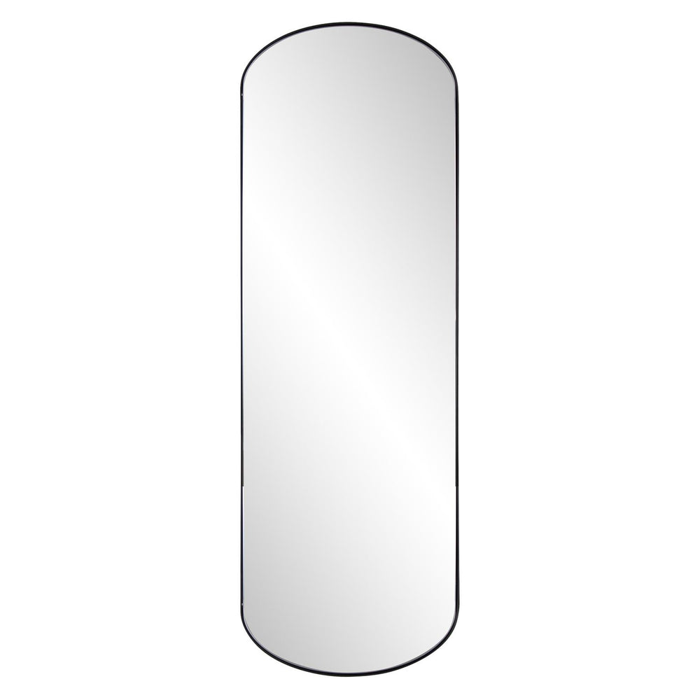 Howard Elliott Van Buren Capsule Mirror - Elegant Brushed Black Stainless Steel Frame For Stylish Home Décor Black Metal 170023-howard-elliott